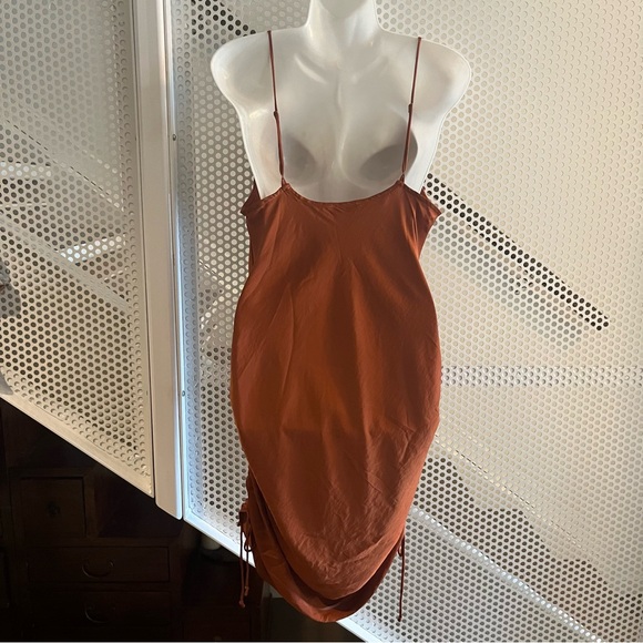 Free People Intimately Day to Night Midi Slip Dress Size Medium in Cinnabar NWT - Picture 6 of 13